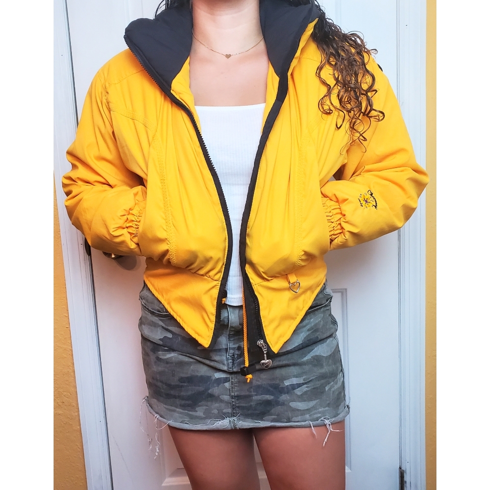 Vintage Obermeyer Yellow Women's Puffer Ski Jacket